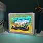 Graduation Gift School theme Paper Cut Carved Light Box with Led Light