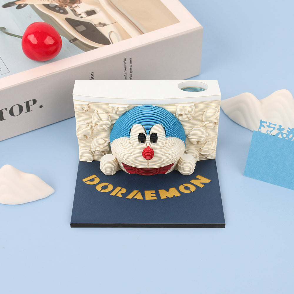 Doraemon Hand Tear off 3D Memo Pad With Light