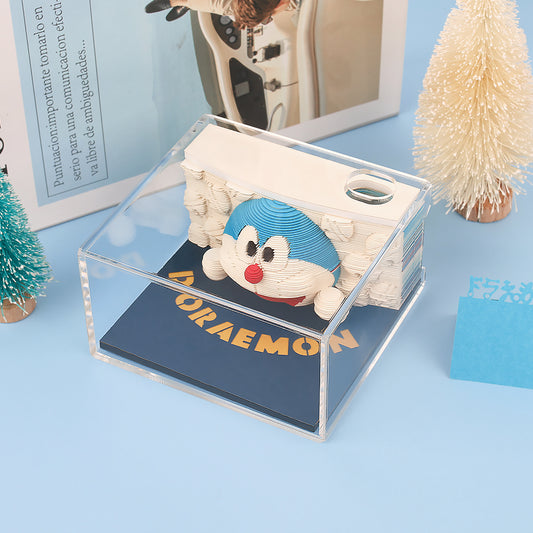 Doraemon Hand Tear off 3D Memo Pad With Light