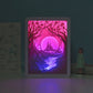 Love or Tanabata Paper Carved Light Box with Led Light