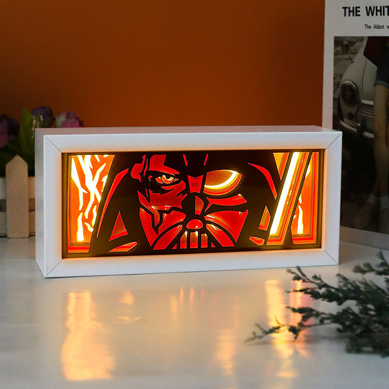 Star Wars Paper Cut Carved Light Box with Led Light