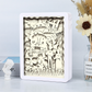 Howl's Moving Castle Anime Paper Cut Carved Light Box with Led Light