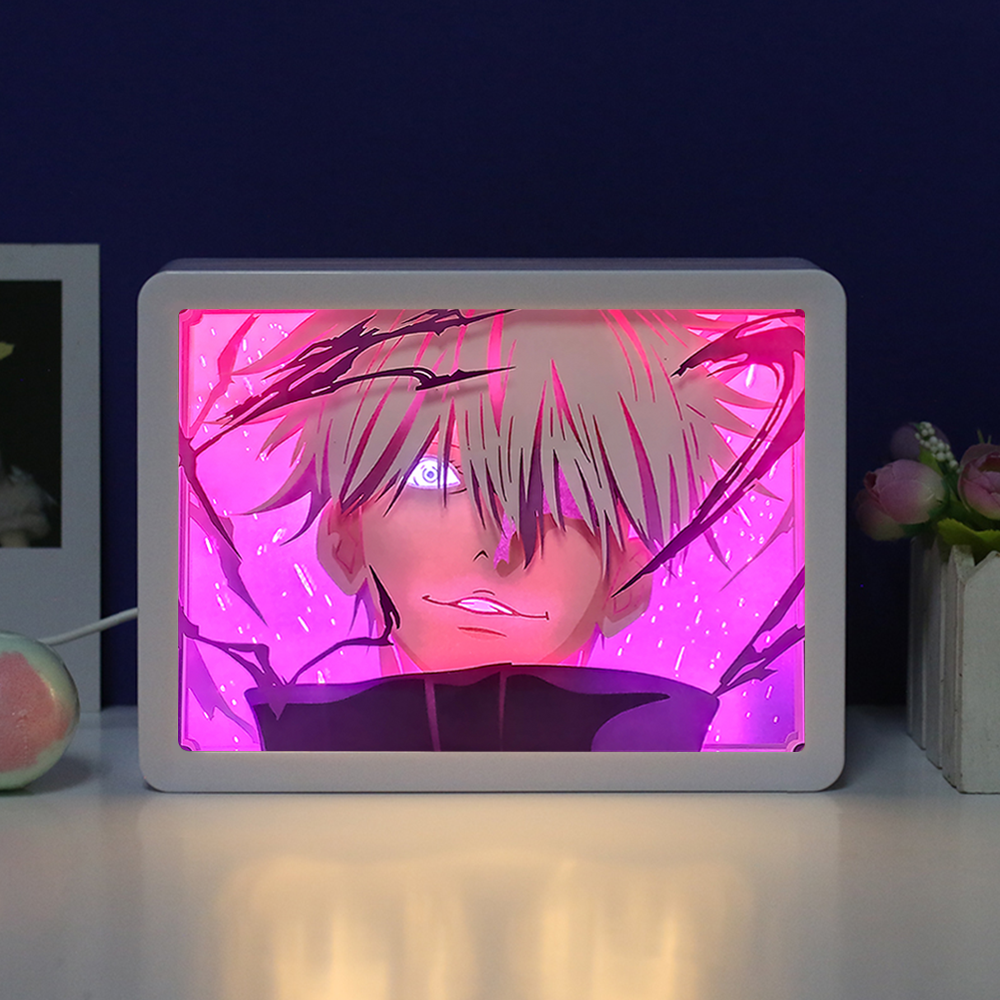 Jujutsu Kaisen Anime Paper Carved Light Box with Led Light