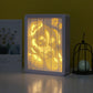 Siberian Husky Animal Theme Paper Cut Carved Light Box with Led Light