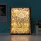Father's Day Gift Paper Cut Carved Light Box with Led Light