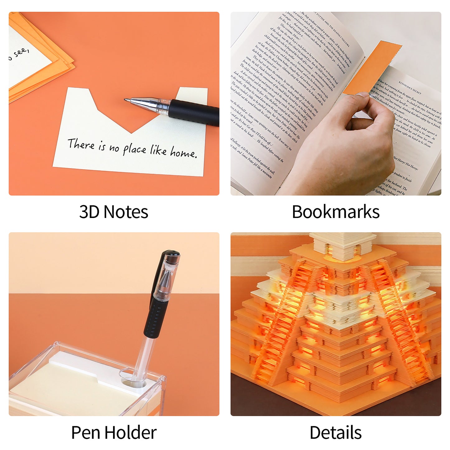 Pyramid Model Hand Tear off 3D Memo Pad