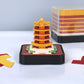 Yellow Crane Tower Miniature Model 3D Calendar Memo Pad With Acrylic Case