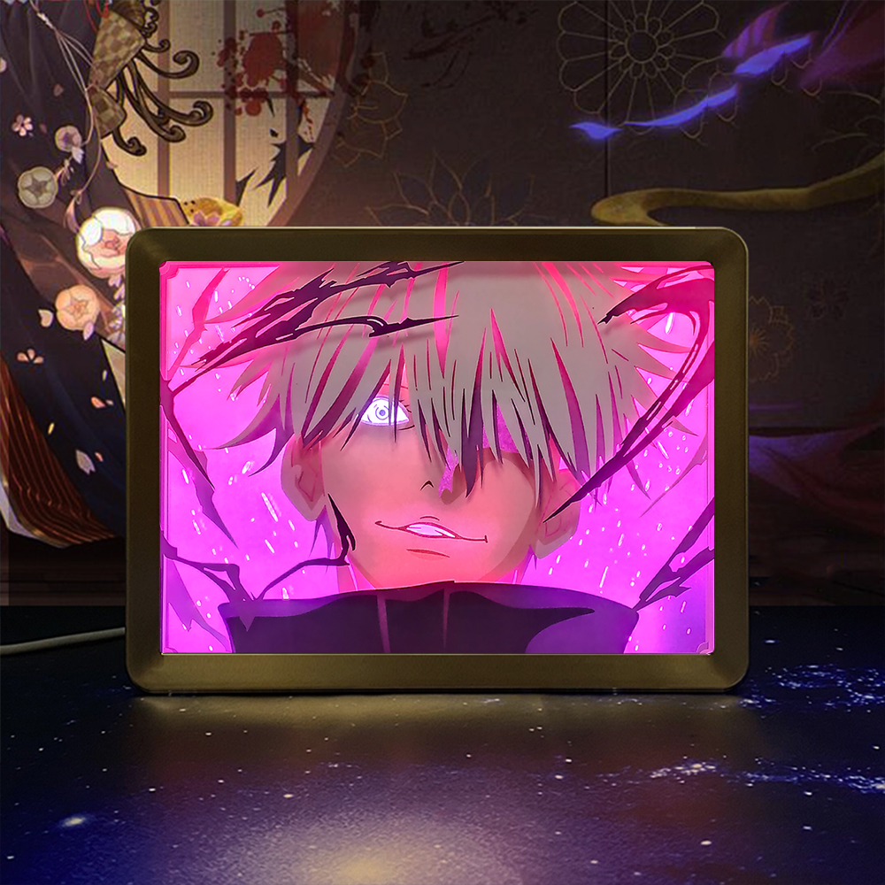 Jujutsu Kaisen Anime Paper Carved Light Box with Led Light