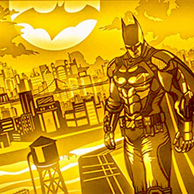 Batman Paper Cut Carved Light Box with Led Light