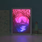 Love or Tanabata Paper Carved Light Box with Led Light