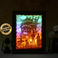 Howl's Moving Castle Anime Paper Cut Carved Light Box with Led Light