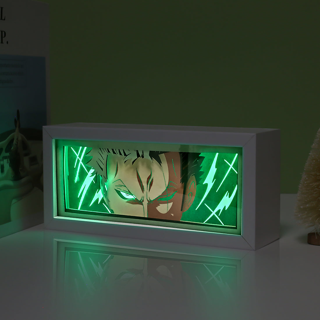 Saiyan Goku Anime Paper Carved Light Box with Led Light