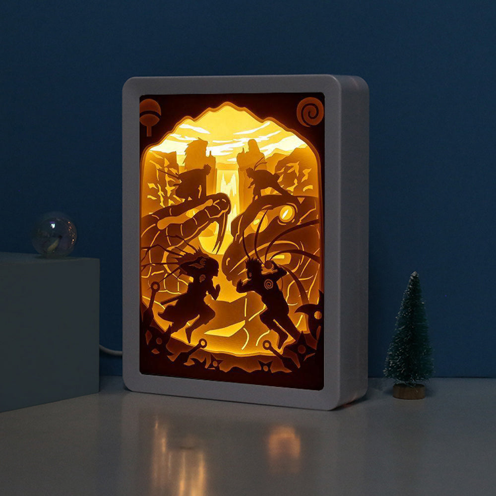 Famous Popular Anime Paper Cut Carved Light Box with Led Light