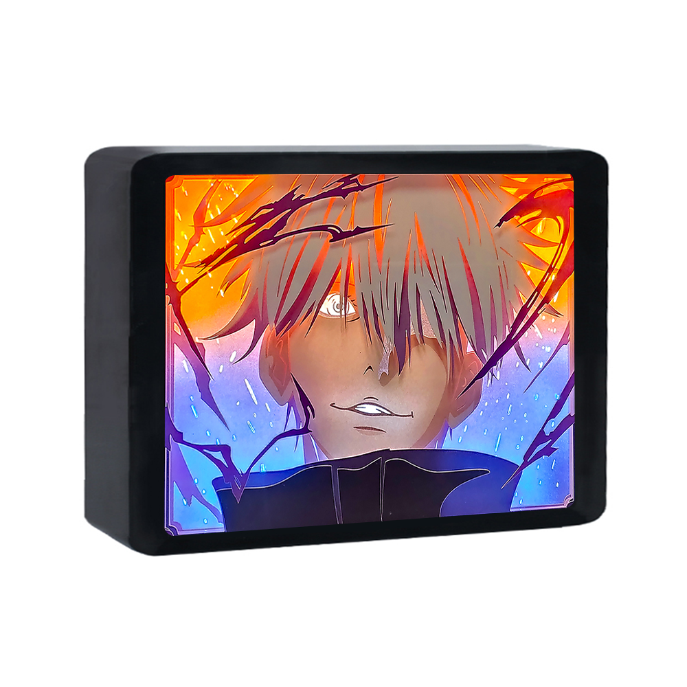 Jujutsu Kaisen Anime Paper Carved Light Box with Led Light
