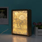 Father's Day Gift Paper Cut Carved Light Box with Led Light