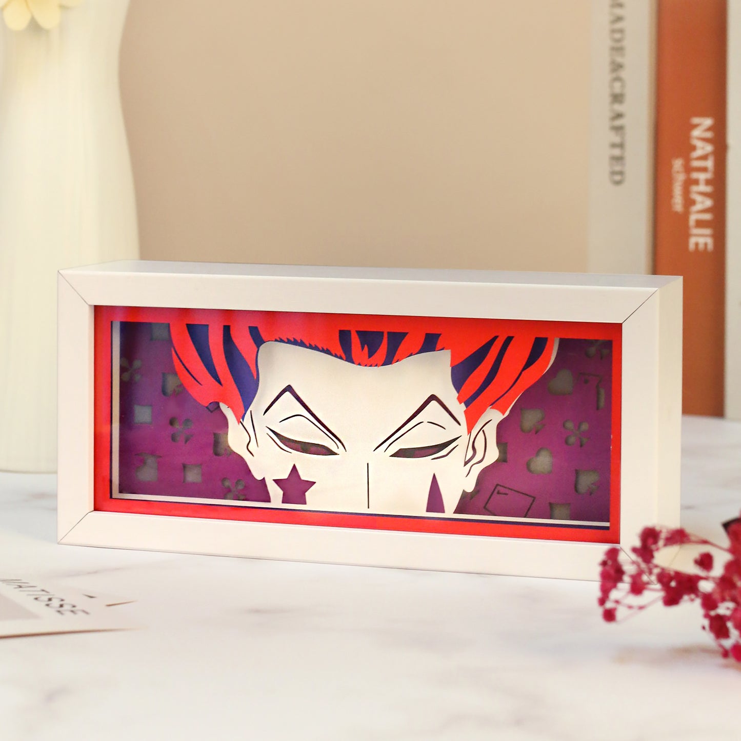 Hisoka Anime Paper Carved Light Box with Led Light