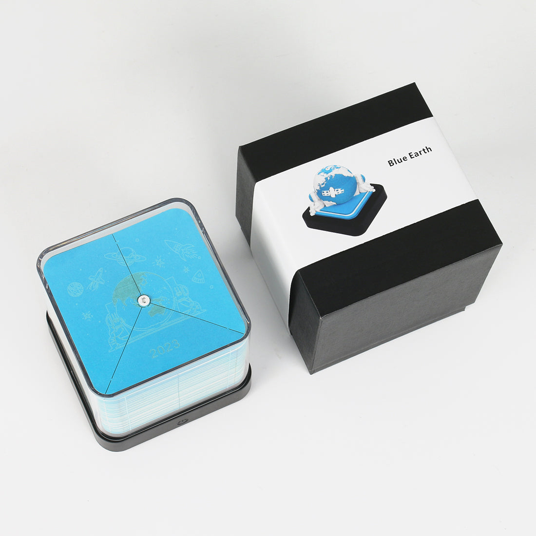 Earth Model Hand Tear off 3D Calendar Memo Pad With Light