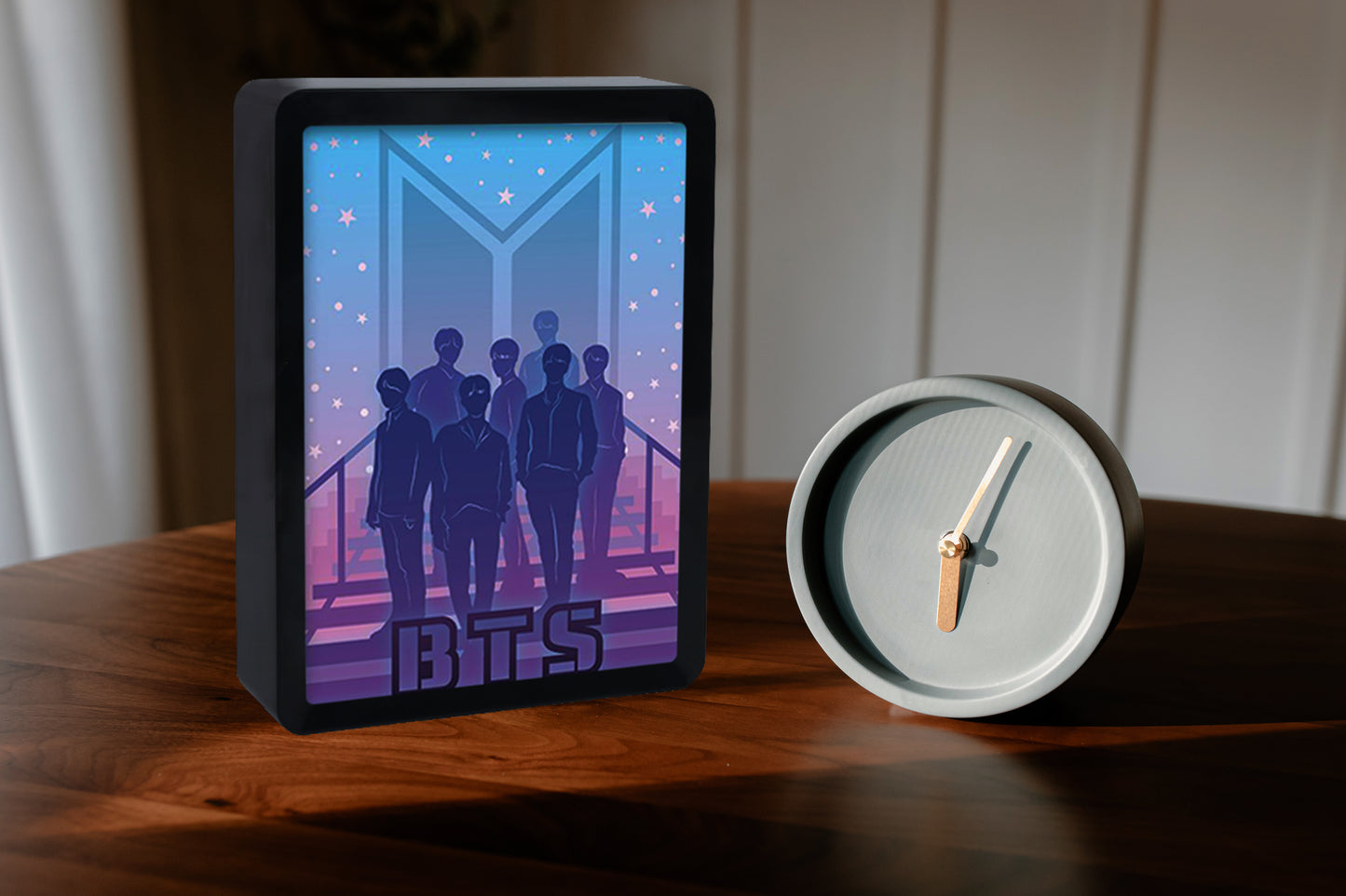 Korean Boys' Team BTS Paper Cut Light Box with Led Light