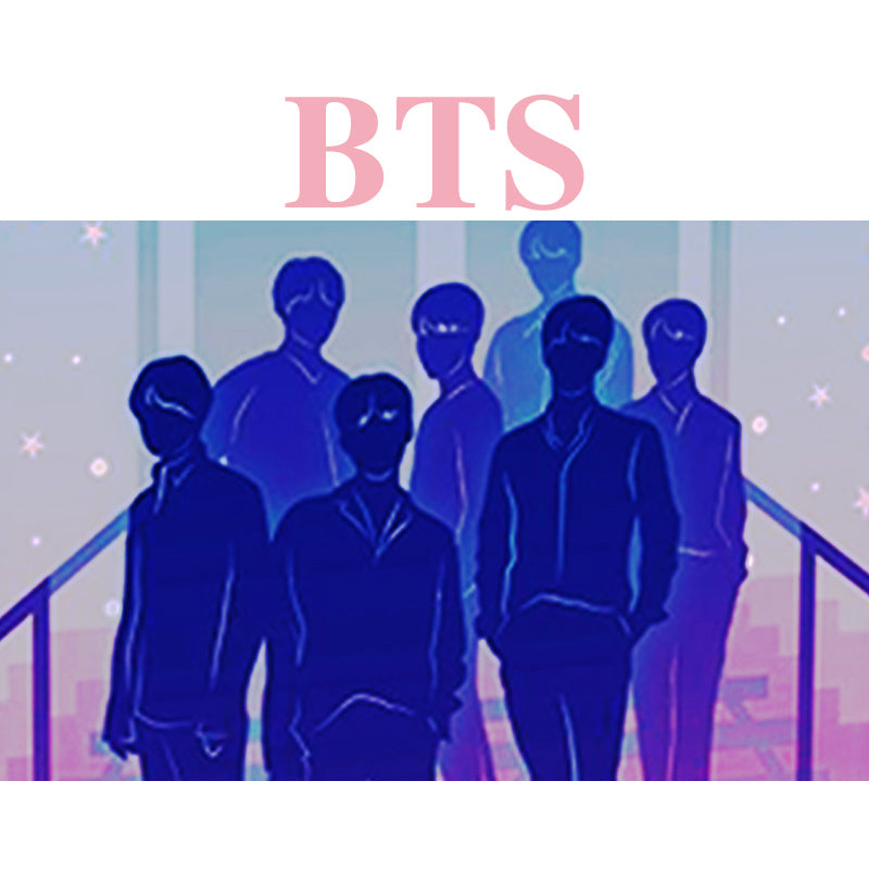 Korean Boys' Team BTS Paper Cut Light Box with Led Light