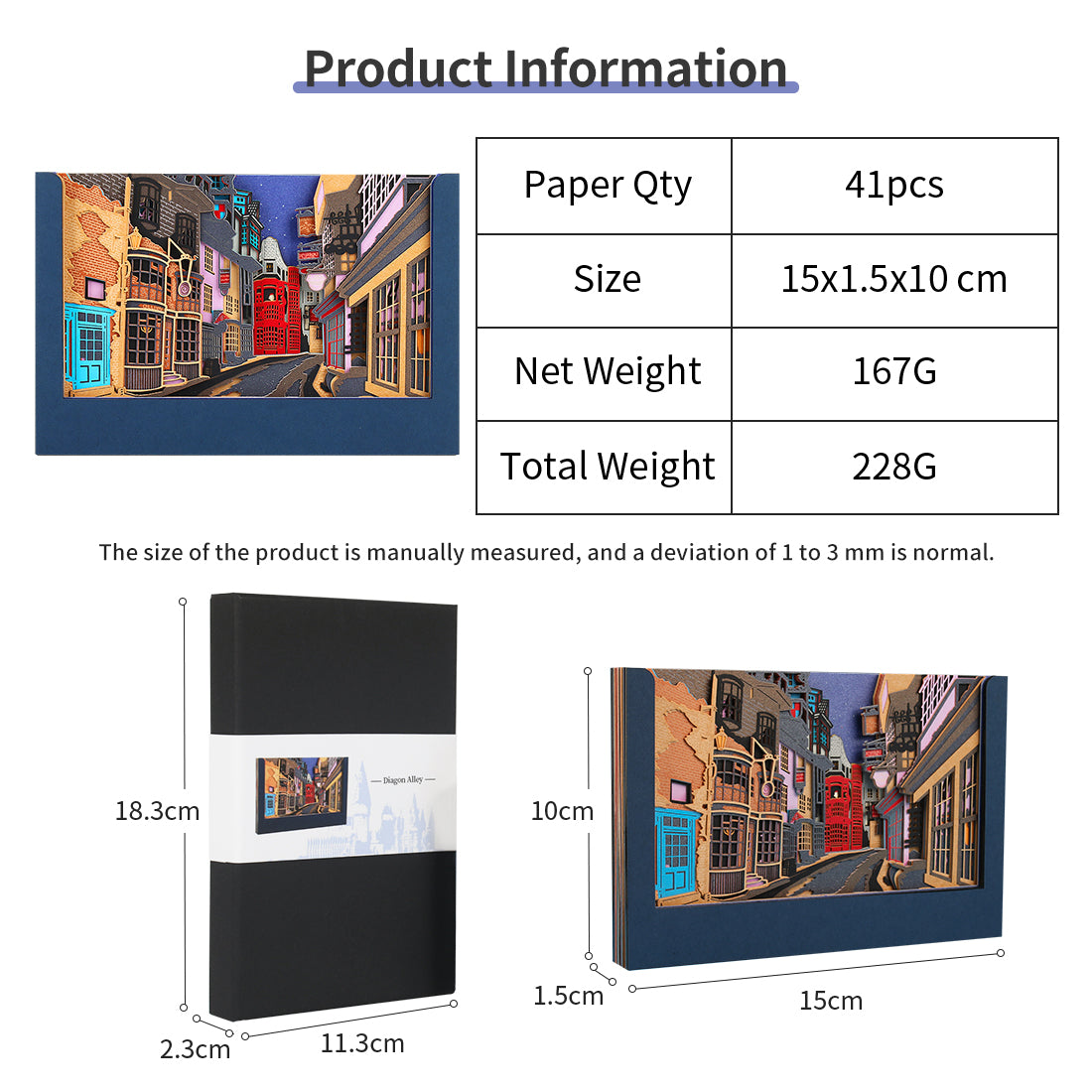 Harry Potter Corner Alley Model Hand Tear off 3D Memo Pad