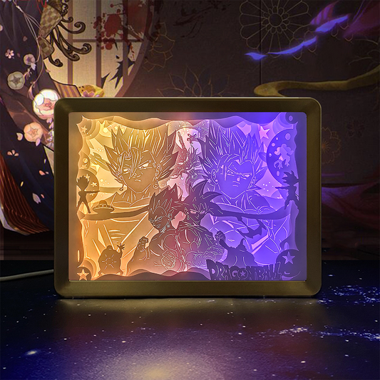 Dragon Ball Anime Paper Cut Carved Light Box with Led Light