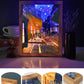 Van Gogh Cafe Paper Cut Carved Light Box with Led Light