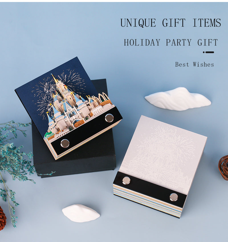 Disney Cinderella Castle 3D Art Memo Pad