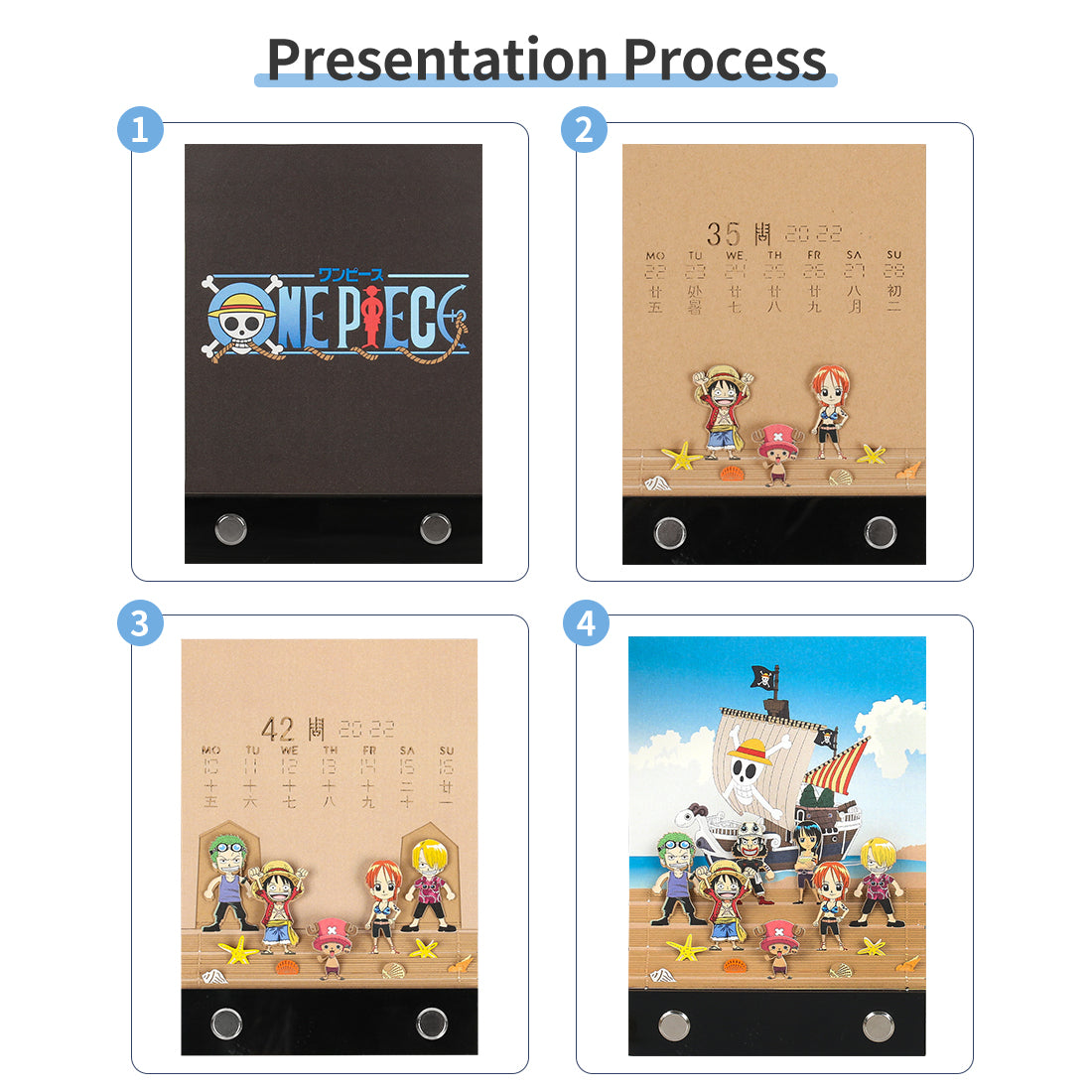 Cartoon One Piece Hand Tear off 3D Memo Pad