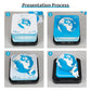 Earth Model Hand Tear off 3D Calendar Memo Pad With Light
