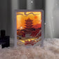 The Yellow Crane Tower Paper Cut Carved Light Box with Led Light